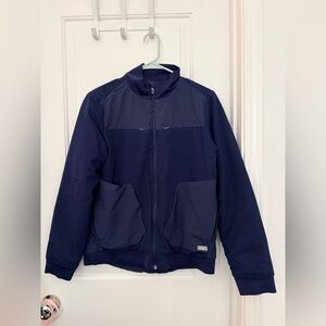 FIGS navy blue full zip jacket in size Small